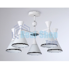 Светильник Ambrella light TR3165/5 WH/BK белый/черный E27/5 max 60W D580*380