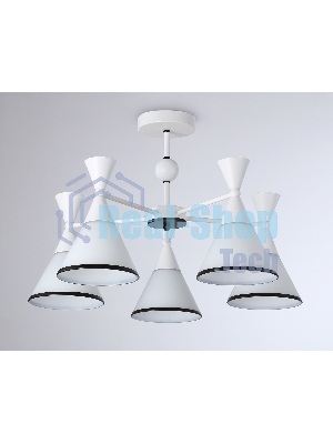 Светильник Ambrella light TR3165/5 WH/BK белый/черный E27/5 max 60W D580*380