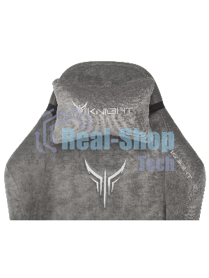 Кресло Бюрократ Knight N1 Fabric серый, ткань, 120 кг, механизм качания