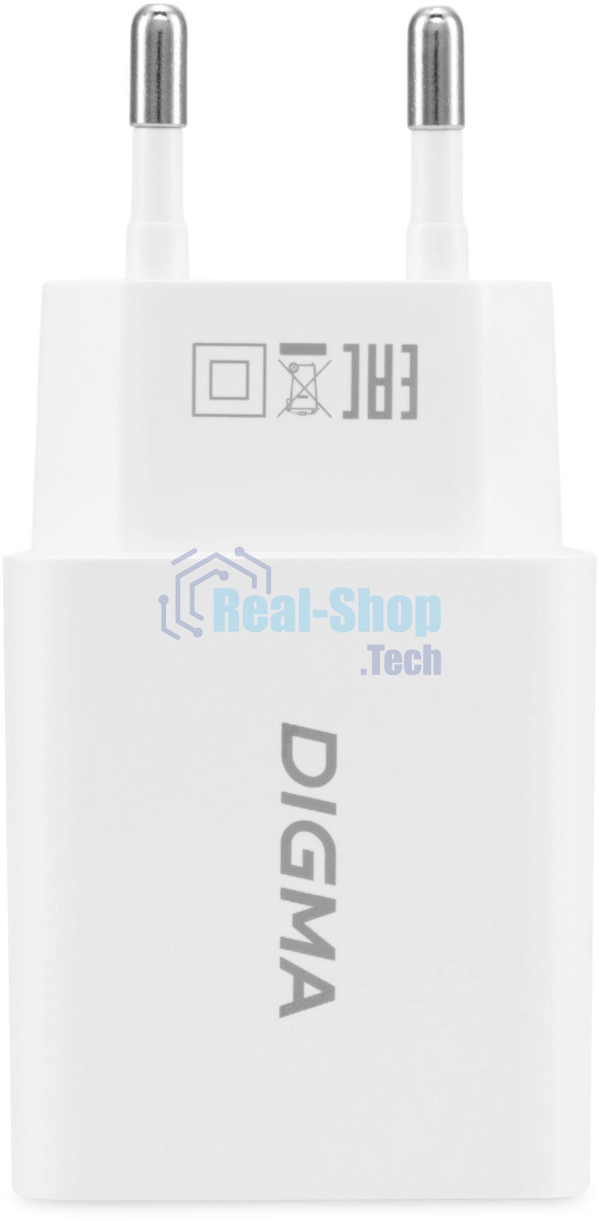 Сетевое зарядное устройство Digma DGW2D 20W 3A+1A (PD+QC) USB-C/USB-A универсальное белый