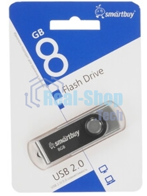 Флешка USB Smartbuy Twist Blue (SB008Gb2TWB), 8Gb, USB 2.0, R/W 15/5, синий