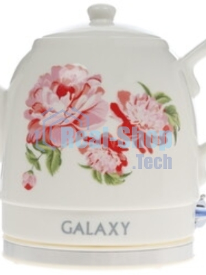 Чайник электрический Galaxy Line GL 0503 белый, керамический корпус, 1400 Вт, 1,4 л, индикатор работы, указатель максимального уровня воды