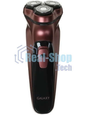 Электробритва Galaxy Line GL 4209, серебряный с черным, роторная, аккумуляторная, 5 Вт, Li-Ion аккумулятор емкостью 600 мА*ч, время непрерывной работы до 1,5 ч, ножи из нержавеющей стали, 3 независимые плавающие головки, возможность промывки бреющего блока, индикатор заряда и работы, встроенный триммер для подравнивания висков, USB зарядка