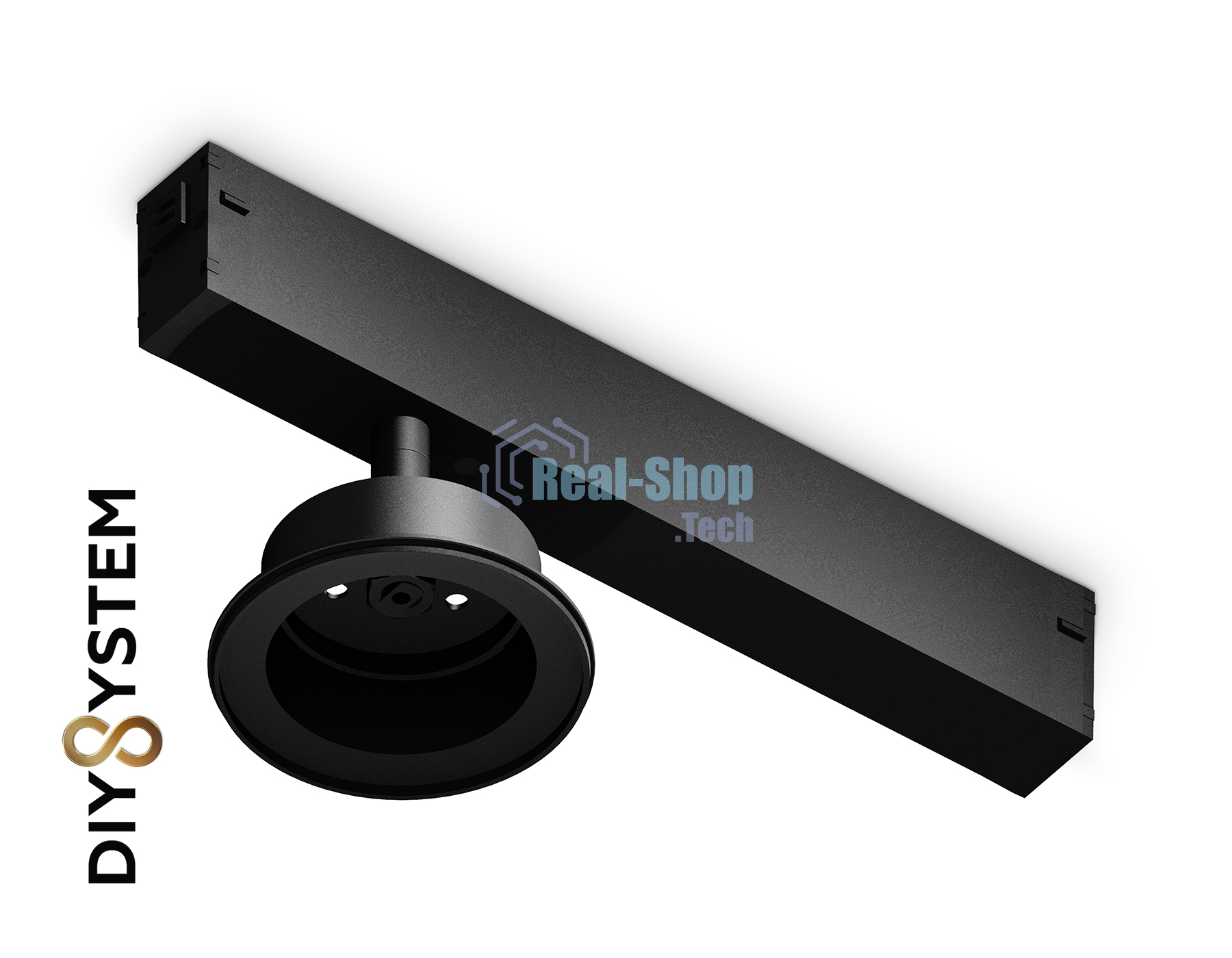 A2551 BK черный крепеж трековый для корпуса DIY D85mm 232*83*105