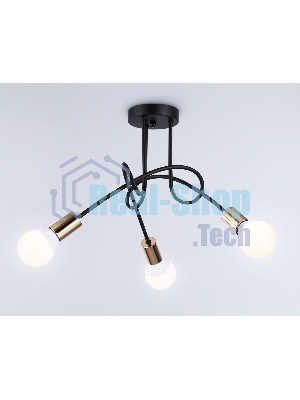 Светильник Ambrella light TR80415/3 BK/GD черный/золото E27/3 max 60W D670*370