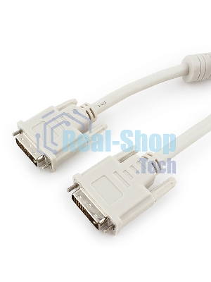 Кабель DVI-D dual link Gembird/Cablexpert CC-DVI2-10M, 25M/25M, 10м, экран, феррит.кольца, пакет