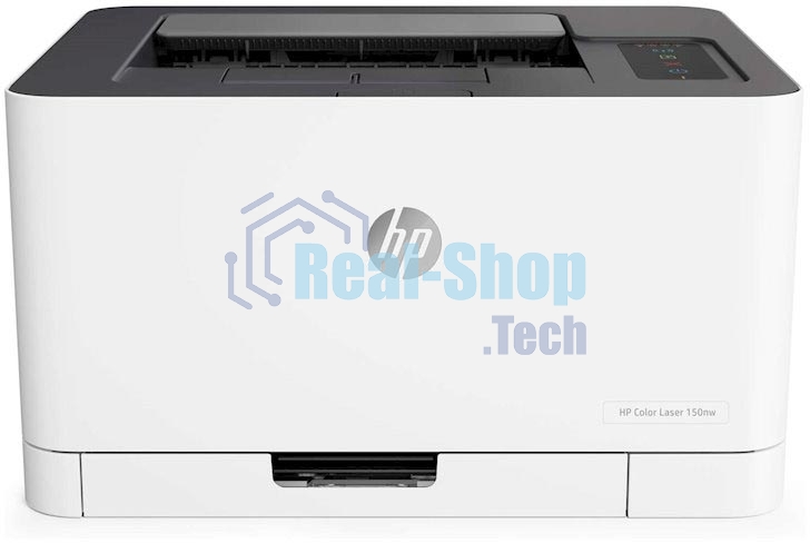 Принтер лазерный HP Color Laser 150nw (4ZB95A), A4, цветной, печ. до 18 стр/мин. (ч/б) до 4 стр/мин. (цвет), 600 x 600 dpi, USB, RJ-45, Wi-Fi, Air Print, Mopria