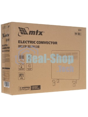 Конвектор электрический MTX CH-1000, белый, 1000 Вт, 10 м2, термостат
