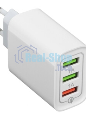 Сетевое зарядное устройство Rexant 2 x USB, 5V, 2.4 A, белое