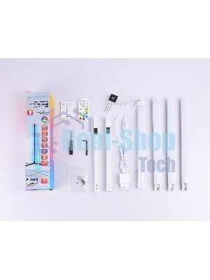 Светильник Ambrella light FL8025 WH белый LED 20W RGB D32*1650 (ПДУ РАДИО 2.4G)