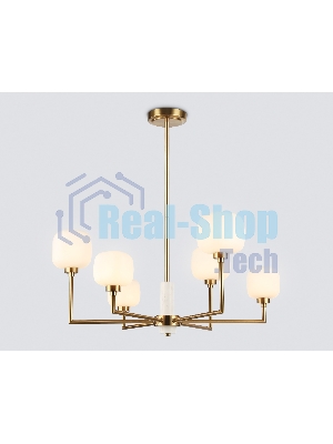 Люстра Ambrella light LH53015/6 BS/FR латунь/белый матовый G9*6 max 40W D690*680