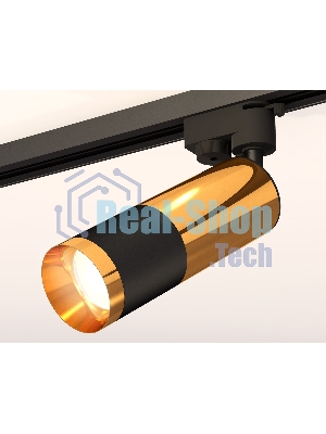 Светильник Ambrella light XT6302070 SBK/PYG черный песок/золото желтое полированное MR16 GU5.3