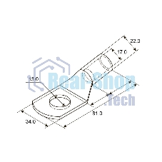 Наконечник ТМЛ 120–12–17 (120 мм² - Ø 12 мм) ГОСТ 7386-80 (в упак. 2 шт.) Rexant