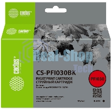 Картридж струйный Cactus CS-PFI030BK PFI-030BK черный (55мл) для Canon imagePROGRAF TA-20/30