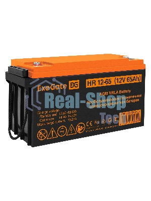 Аккумуляторная батарея ExeGate HR 12-65 (12V 65Ah, под болт М6)