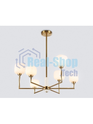 Люстра Ambrella light LH53015/6 BS/FR латунь/белый матовый G9*6 max 40W D690*680