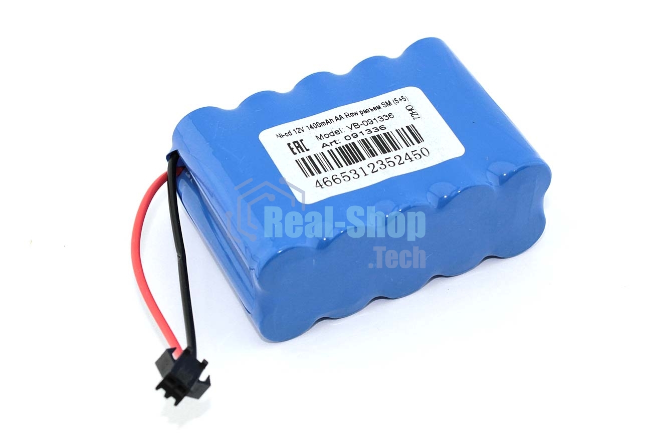 Портативный аккумулятор Ni-cd 12V 1400mAh AA Row разъем SM (4+4)