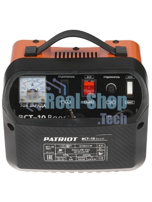 Устройство пуско-зарядное PATRIOT BCT-10 Boost 220В±15% 200Вт 12В зарядmax8.5А 20-100А/ч 4.3кг