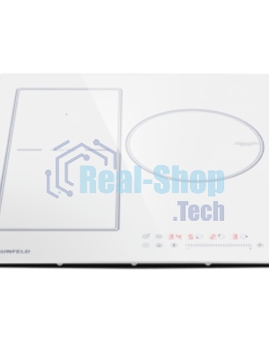 Индукционная варочная панель Maunfeld CVI453SBWH Inverter, конфорок: 3 шт., стеклокерамика, независимая, белый