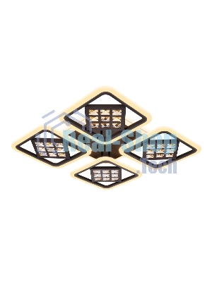 Светильник Ambrella light FA287/4 CF/TI кофе/янтарь 116W 750*750*80 (ПДУ РАДИО 2.4G)