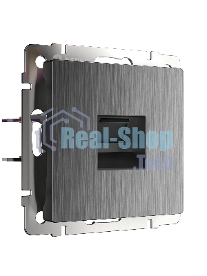 Розетка Ethernet RJ-45 (графит рифленый)