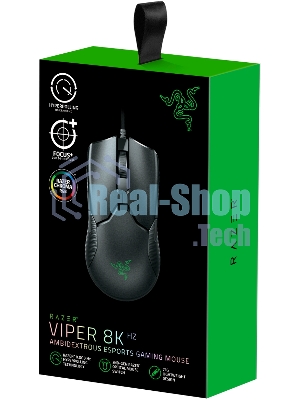 Мышь проводная Razer Viper 8KHz черный, 20000 dpi, USB, кнопки - 8