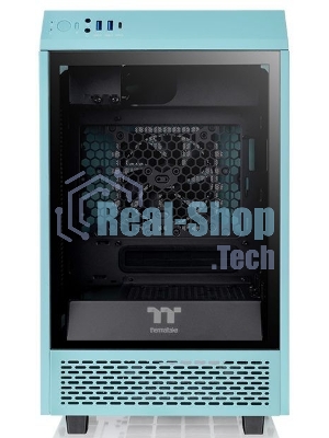 Компьютерный корпус Thermaltake The Tower 100 Turquoise черный без БП miniITX 1x120мм 3x140мм 2xUSB 3.0 audio bott PSU