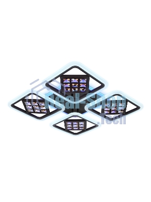 Светильник Ambrella light FA287/4 CF/TI кофе/янтарь 116W 750*750*80 (ПДУ РАДИО 2.4G)