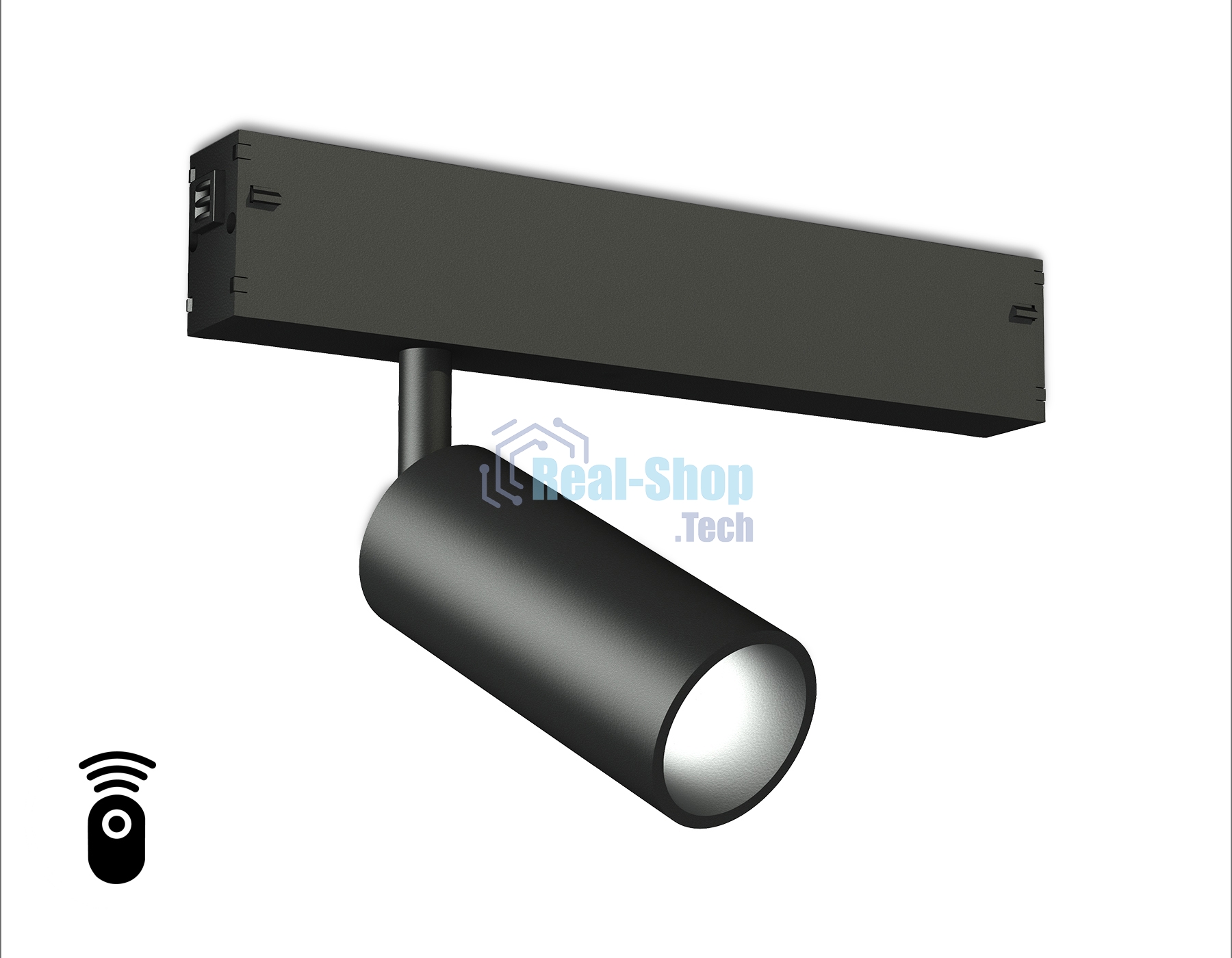 Управляемый светодиодный светильник для шинопровода Magnetic Ambrella light GL1202 BK черный IP20 7W 3000K-6400K 220V 36° D35*80 (Без ПДУ)