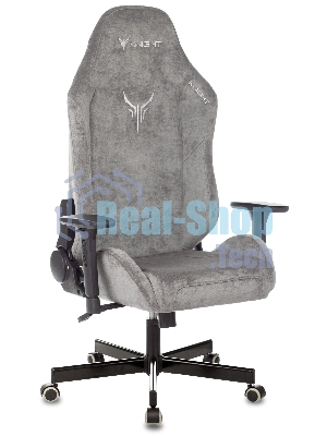 Кресло Бюрократ Knight N1 Fabric серый, ткань, 120 кг, механизм качания