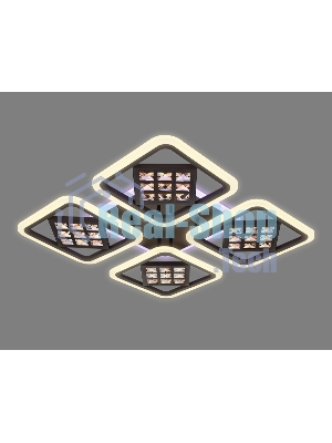 Светильник Ambrella light FA287/4 CF/TI кофе/янтарь 116W 750*750*80 (ПДУ РАДИО 2.4G)