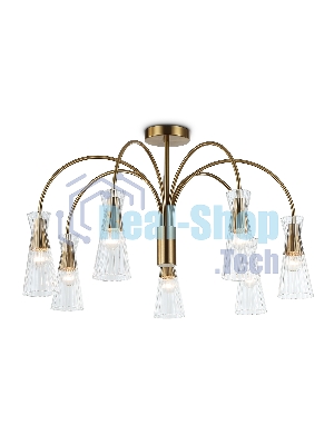 Люстра Ambrella light LH55703/7 BS/CL латунь/прозрачный E14*7 max 40W D745*460