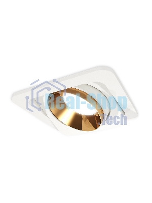 Комплект встраиваемого поворотного светильника Ambrella light XC7658024 SWH/PYG белый песок/золото желтое полированное MR16 GU5.3 (C7658, N7034)