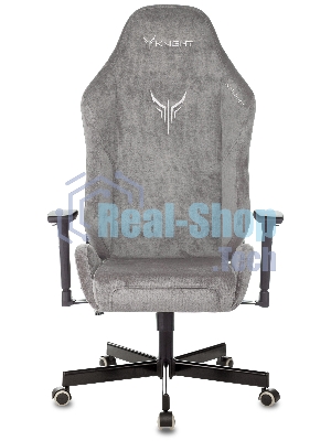 Кресло Бюрократ Knight N1 Fabric серый, ткань, 120 кг, механизм качания