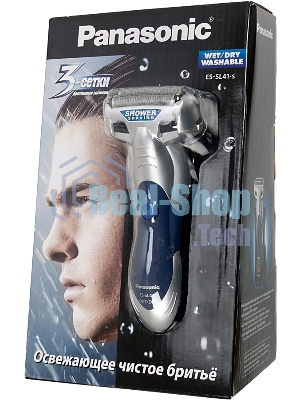 Электробритва сетчатая Panasonic ES-SL41-S520 реж.эл.:3 питан.:аккум. серый/синий