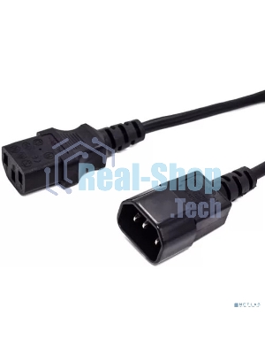 Кабель питания Filum FL-PC16-C13-C14-0.6M С13- C14, 3х1 мм, 220В, 10A, черный, 0.6 м.[FL-PC16-C13-C14-0.6M]