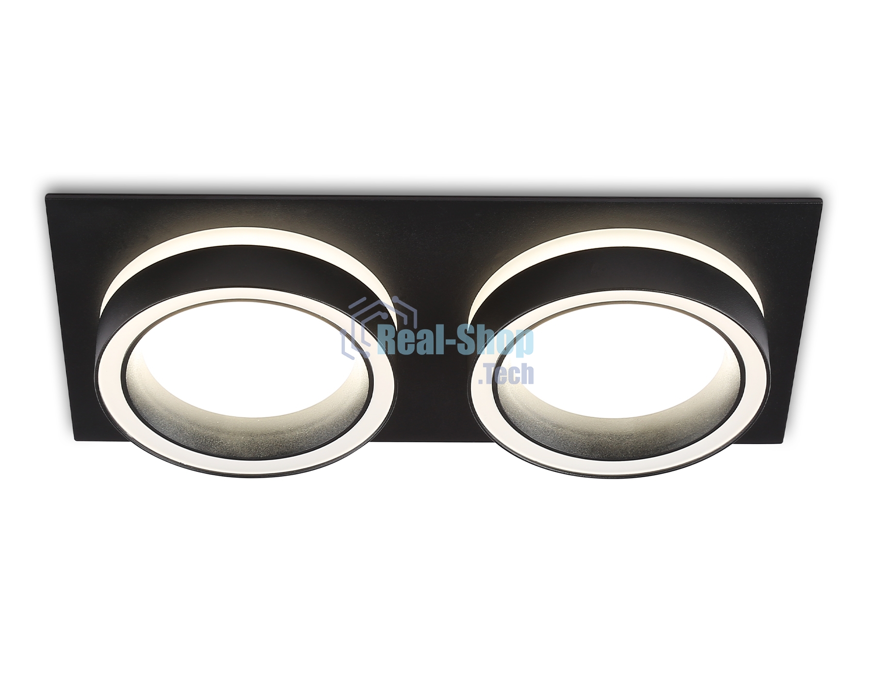 Светильник Ambrella light TN52424/2 BK/FR черный/белый матовый GX53 max 12W 210*105*45