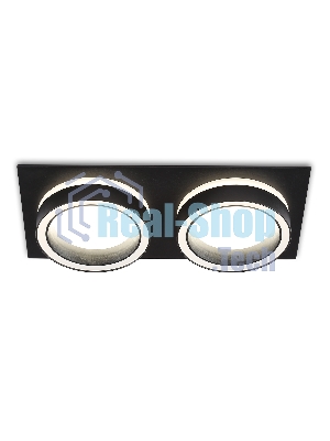 Светильник Ambrella light TN52424/2 BK/FR черный/белый матовый GX53 max 12W 210*105*45