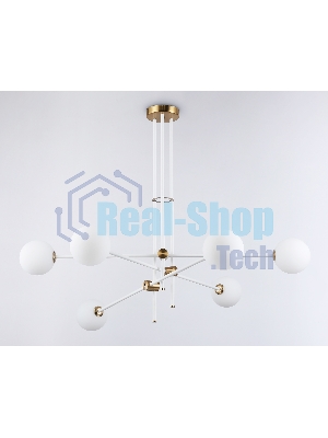 Светитльник Ambrella Light TR2521/6 WH/BS белый/латунь G9/6 max 10W D970*750