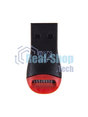 Кард-ридер Rexant 18-4110/черный-красный/SD/microSD/microSDHC/USB 2.0/пластик