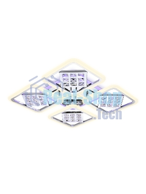Светильник Ambrella light FA288/4 CH хром 116W 750*750*80 (ПДУ РАДИО 2.4G)