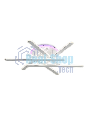 Потолочный светодиодный светильник FA8907 WH/CH белый/хром 135W 3000K-6400K+RGB 800*770*160 (ПДУ РАДИО 2.4G)