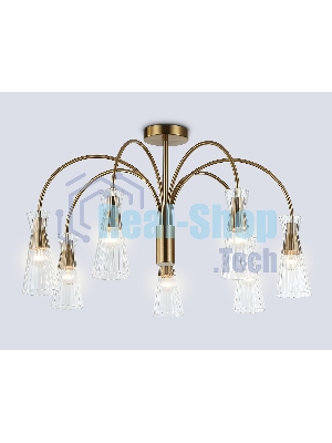 Люстра Ambrella light LH55703/7 BS/CL латунь/прозрачный E14*7 max 40W D745*460