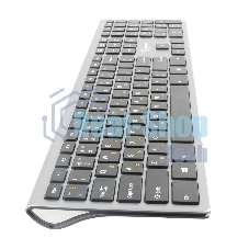 Клавиатура беспроводная Gembird KBW-1, USB, серебристый