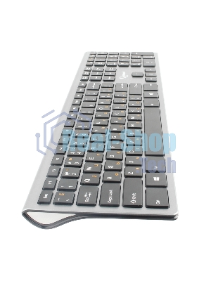 Клавиатура беспроводная Gembird KBW-1, USB, серебристый