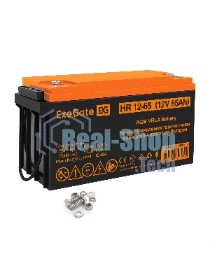 Аккумуляторная батарея ExeGate HR 12-65 (12V 65Ah, под болт М6)