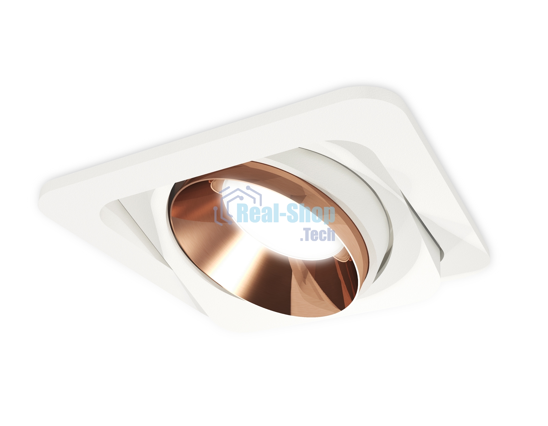 Комплект встраиваемого поворотного светильника Ambrella light XC7658025 SWH/PPG белый песок/золото розовое полированное MR16 GU5.3 (C7658, N7035)