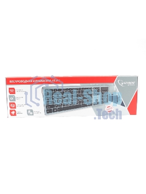 Клавиатура беспроводная Gembird KBW-1, USB, серебристый
