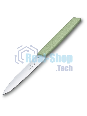 Нож кухонный Victorinox Swiss Modern (6.9006.1042) стальной разделочный лезв.100мм прямая заточка зеленый