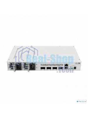 Коммутатор Mikrotik CRS504-4XQ-IN, 1x10Base-T/100Base-TX, 4xQSFP28, Switching capacity 800 Gbps